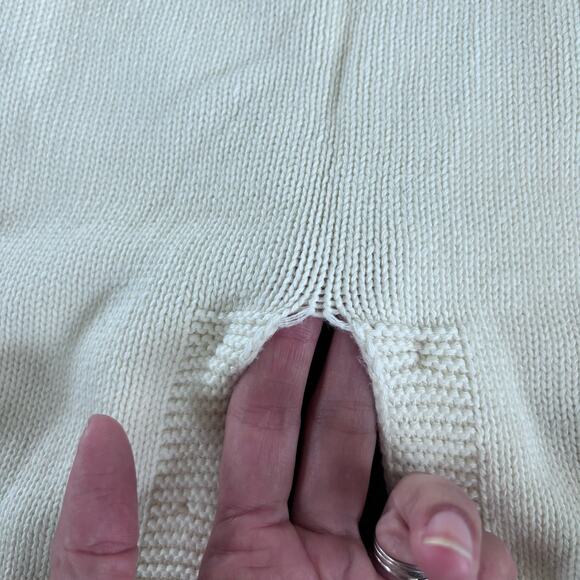 Grandma Nes Boys 6 Month Hand Knit Outfit Cream Trains Romper - Picture 3 of 8